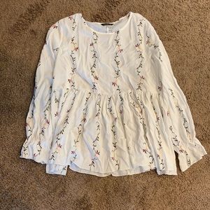 Shein curve embroidered tunic